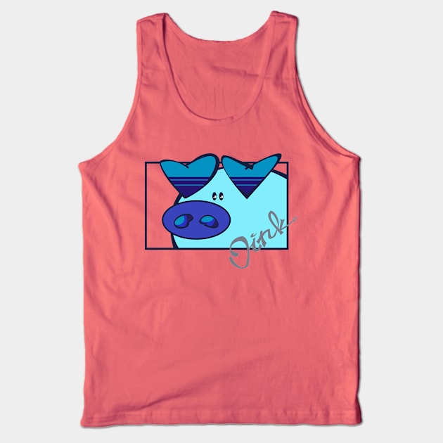 Oink blue Tank Top by Karabin